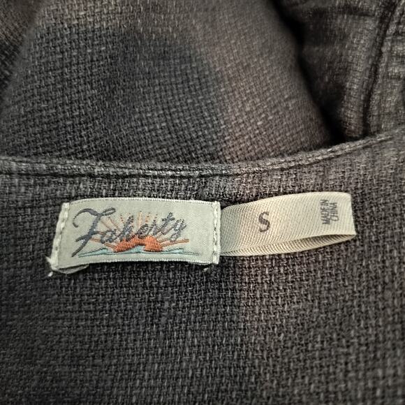 Faherty Sanibel Linen Dress V-Neck Short Sleeve Pockets - Picture 10 of 11